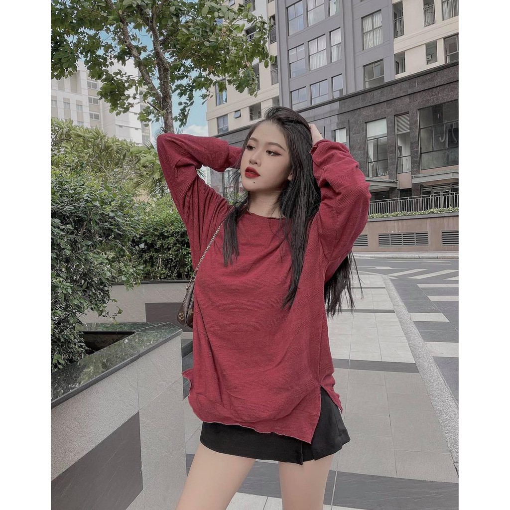 Áo Oversize Sweater Cuốn Biên Yoona 801