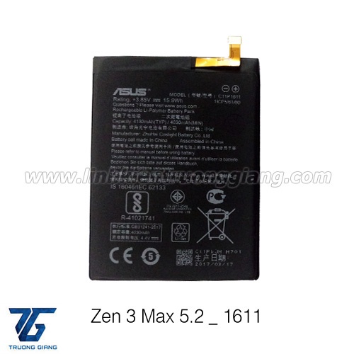 PIN ASUS ZEN3 MAX5.2 (C11P1611 / ZC520TL / X008D / ZEN MAX PLUS M1 / 4030~4130mAh)