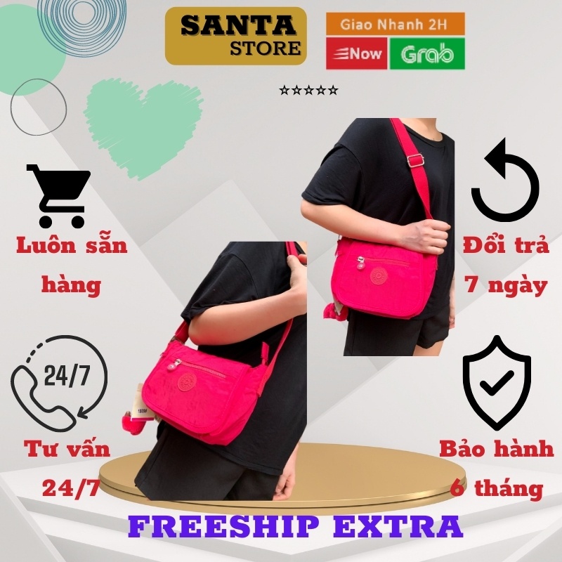 Túi vải dù đựng điện thoại ví tiền đeo chéo nữ Kipling KL1809 thời trang cao cấp nhiều ngăn tiện ích SANTA STORE