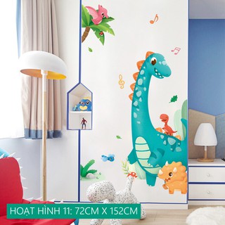 [SALE OFF] TRANH DECAL DÁN TƯỜNG CHÚ KHỦNG LONG XANH