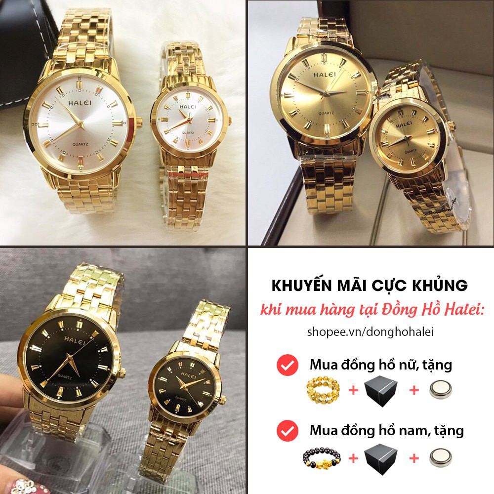 Đồng hồ nữ Halei H010 Full vàng sang trọng chính hãng thời trang cao cấp - Vemz Watch