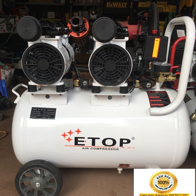 Máy nén khí sạch giảm âm không dầu ETOP 30L-Công suất 600W-Chính hãng