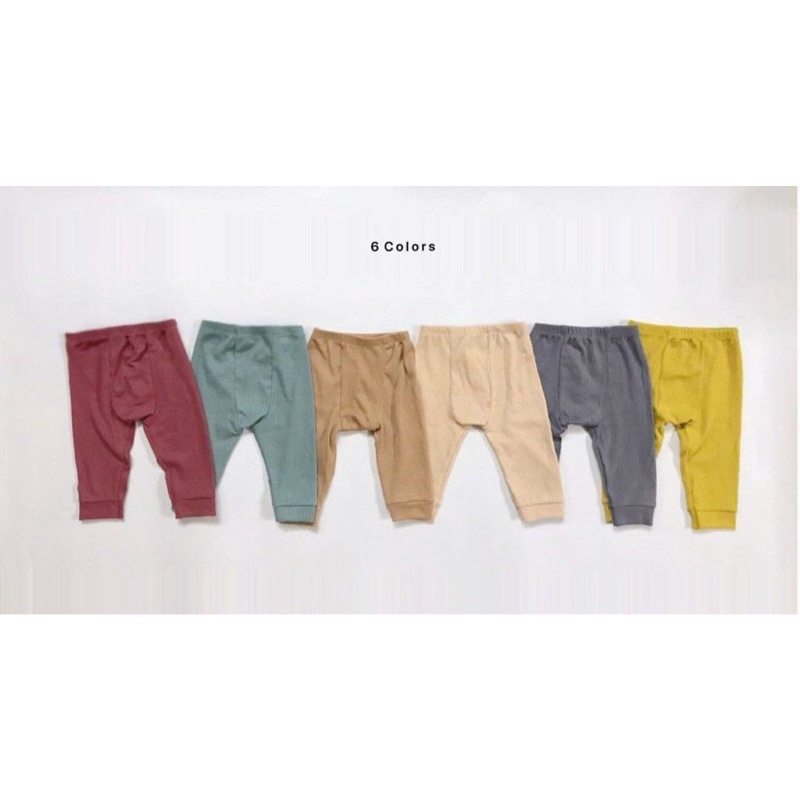 Quần dài gân tăm đáp đũng cho bé