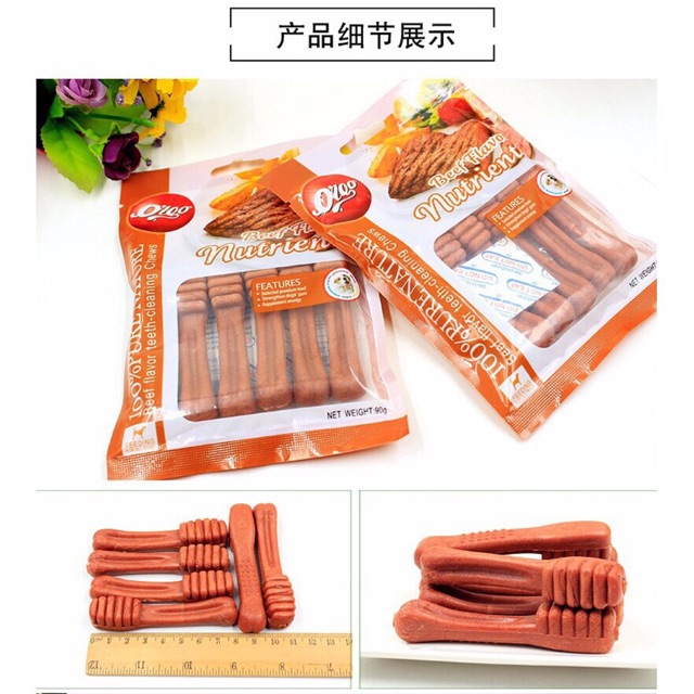 Xương bàn chải Orgo - Xương gặm sạch răng chó mèo