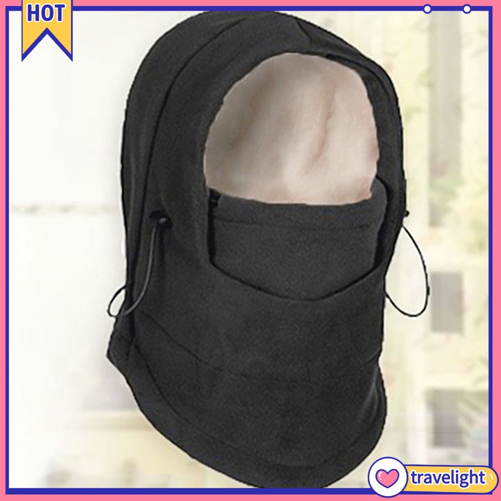 [Travelight] Mũ Balaclava Hai Lớp Lót Lông Cừu Giữ Ấm Mùa Thu Đông Khi Đi Xe Đạp Trượt Tuyết Unisex