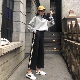 Quần ống rộng 2 sọc