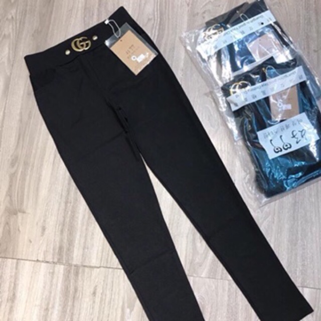 Quần legging cạp GG chất umi cao cấp | BigBuy360 - bigbuy360.vn