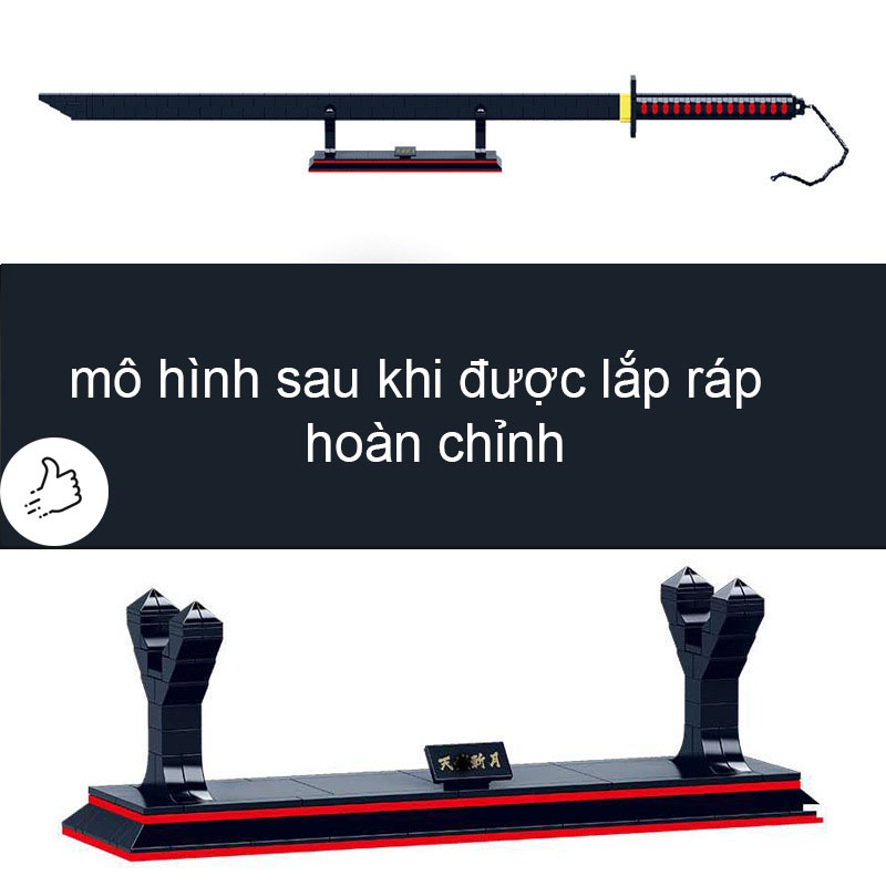 Đồ Chơi Lắp Ráp Kiểu LEGO Mô Hình 3 Thanh Kiếm : Enma Yamato , Thiên Tỏa Trảm Nguyệt Tensa Zangetsu , Viêm Trụ No DK1501
