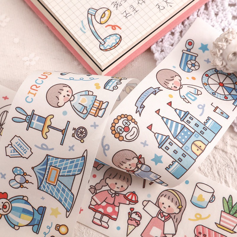 Sticker dài siêu đáng yêu phong cách Hàn Quốc S16 Taro Stationery