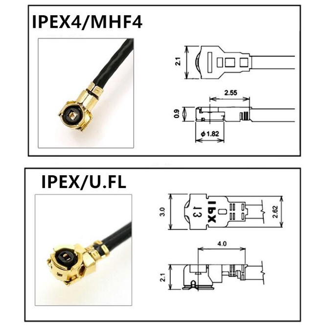 Anten WiFi / Bluetooth dạng PCB - FPC 2.4G 5G 5.8G 5dBi Đầu Nối IPEX