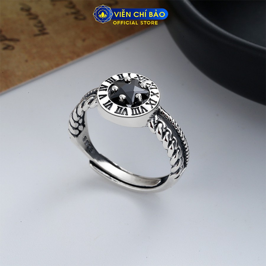 Nhẫn bạc nữ Black Watch chất liệu bạc Thái 925 liệu bạc 925 thời trang phụ kiện trang sức nữ Viễn Chí Bảo N000161