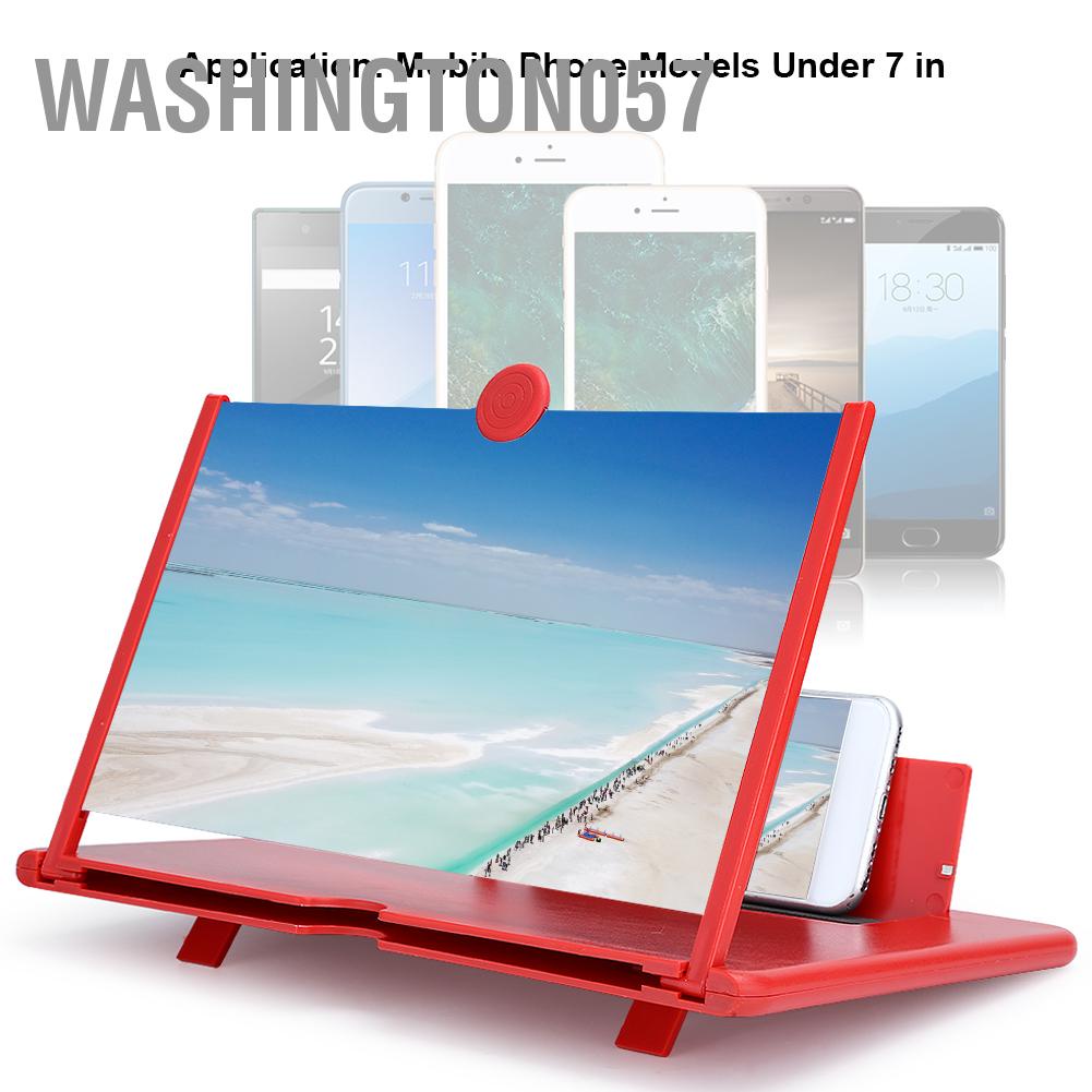 Washington057 Mobile Phone Screen Amplifier 3D 12in High Definition Magnifier Stand Bracket