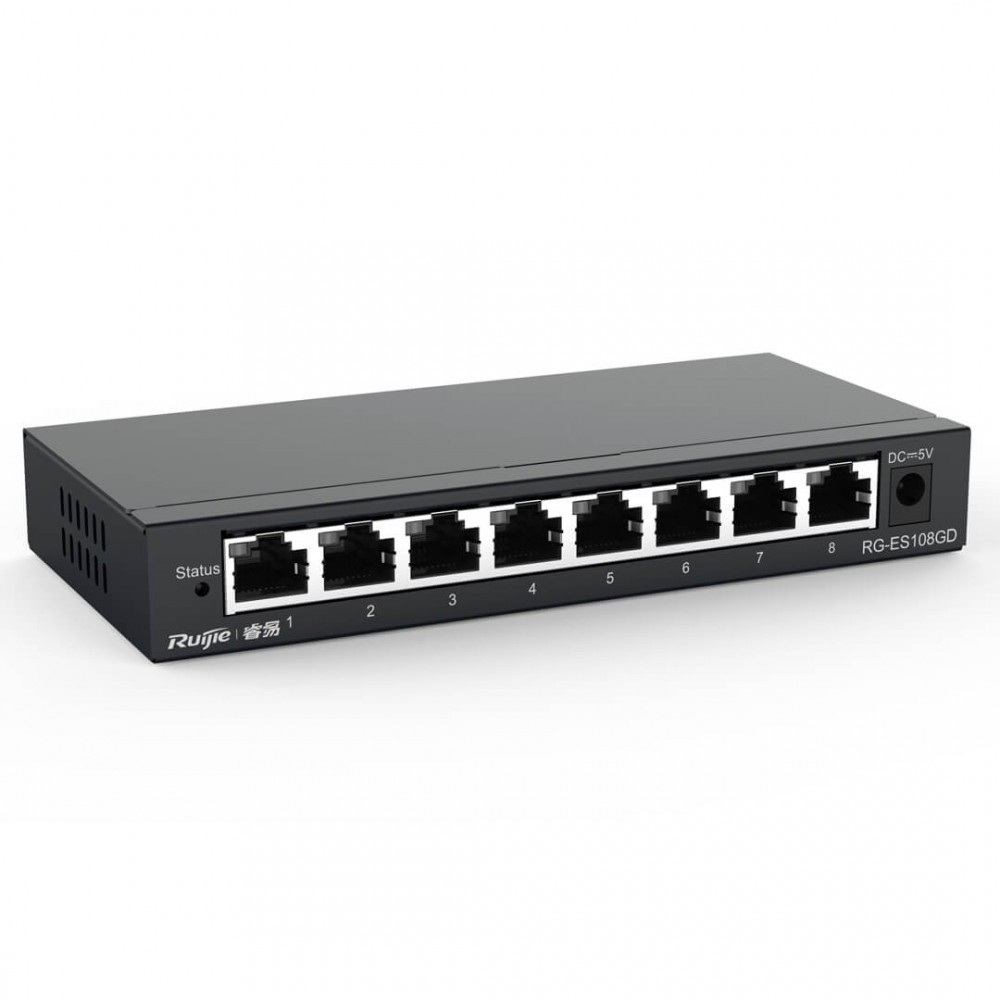 Thiết bị mạng Switch Ruijie Reyee RGES108GD 8Port Gigabit unmanaged Switch