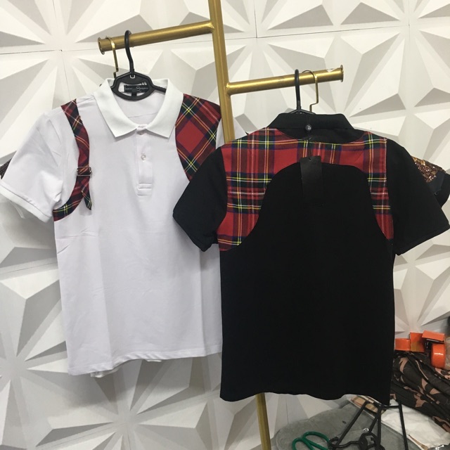 [Kèm Ảnh Thật] Áo polo thêu vạch sọc đỏ hai vai | BigBuy360 - bigbuy360.vn