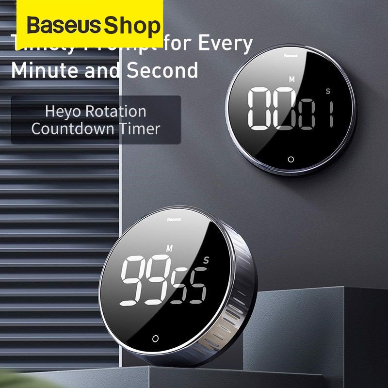 Đồng hộ Baseus hẹn giờ đếm ngược Heyo Rotation LED Countdown Timer