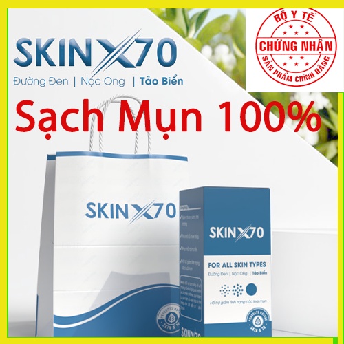 ĐÁNH BAY >99% TÌNH TRẠNG MỤN TRÊN DA, SERUM MỤN SKIN X70 HẾT MỤN, TRẮNG DA, MỜ THÂM HIỆU QUẢ.