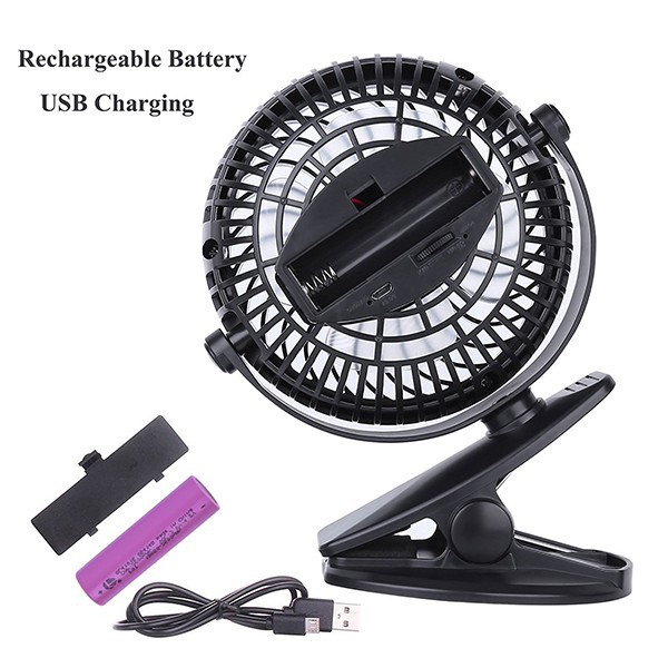 Quạt kẹp bàn mini xoay 360 độ