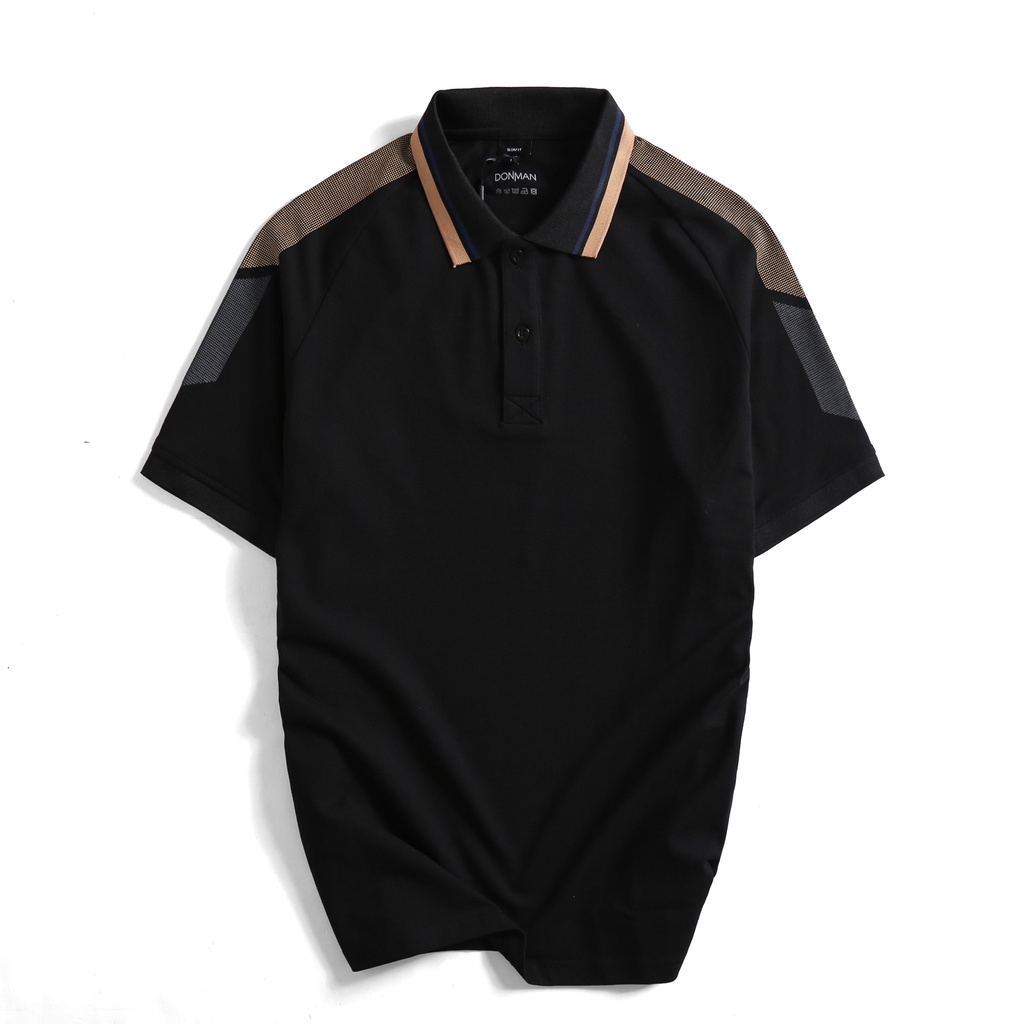 Áo thun polo nam DONMAN chất liệu Premium Pique CVC Áo polo vải mềm mại,mịn màng giữ form dáng của áo polo được lâu AT17