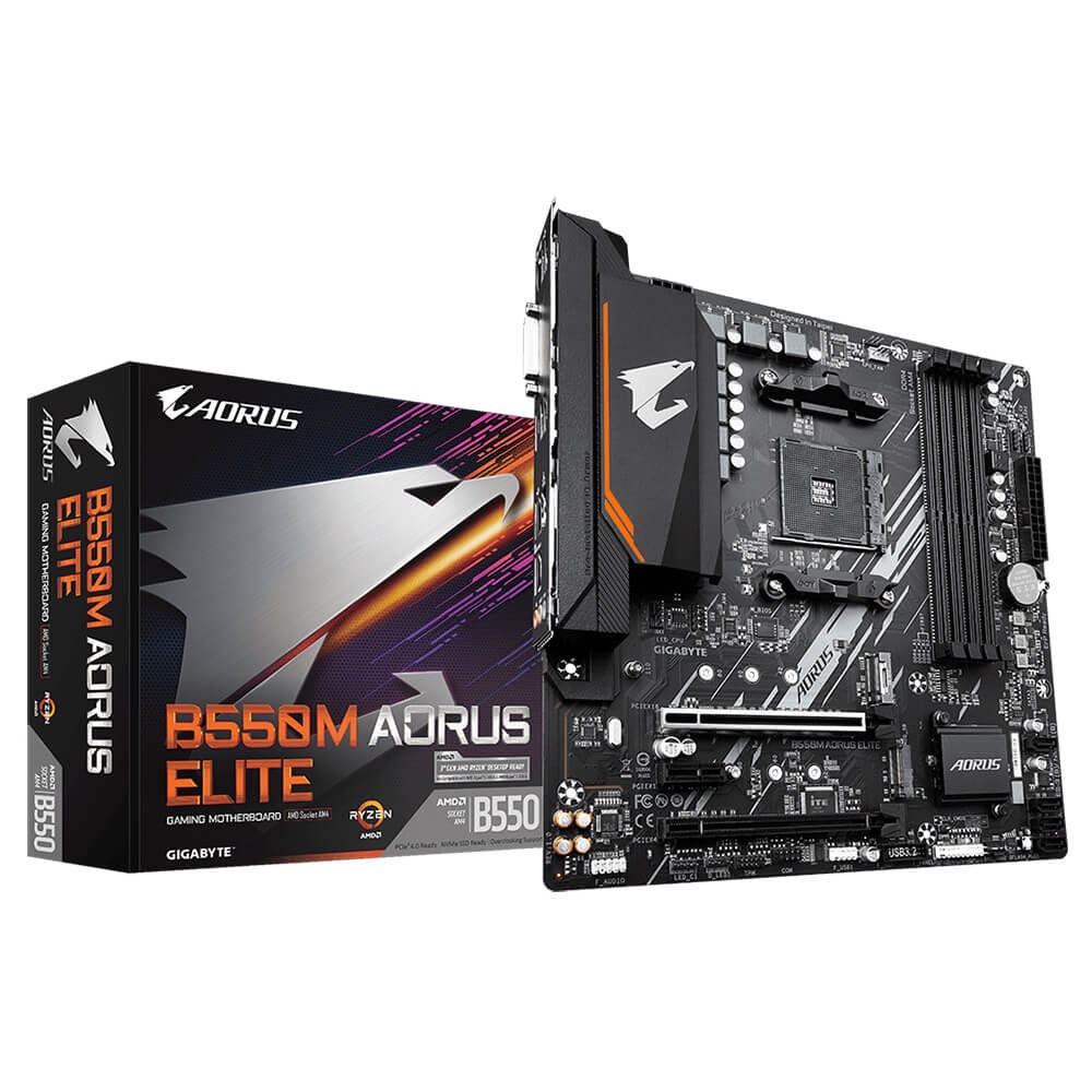 Mainboard bo mạch chủ Gigabyte B550M Aorus Elite (AM4, 4xDDR4, mATX) new chính hãng