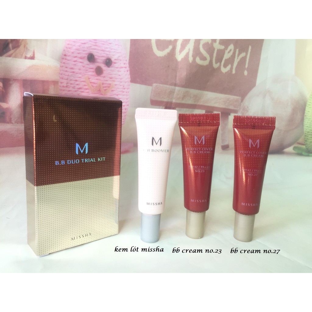 BỘ KIT KEM LÓT VÀ BBCREAM MISSHA B.B DUO TRIAL KIT B - MISSHA