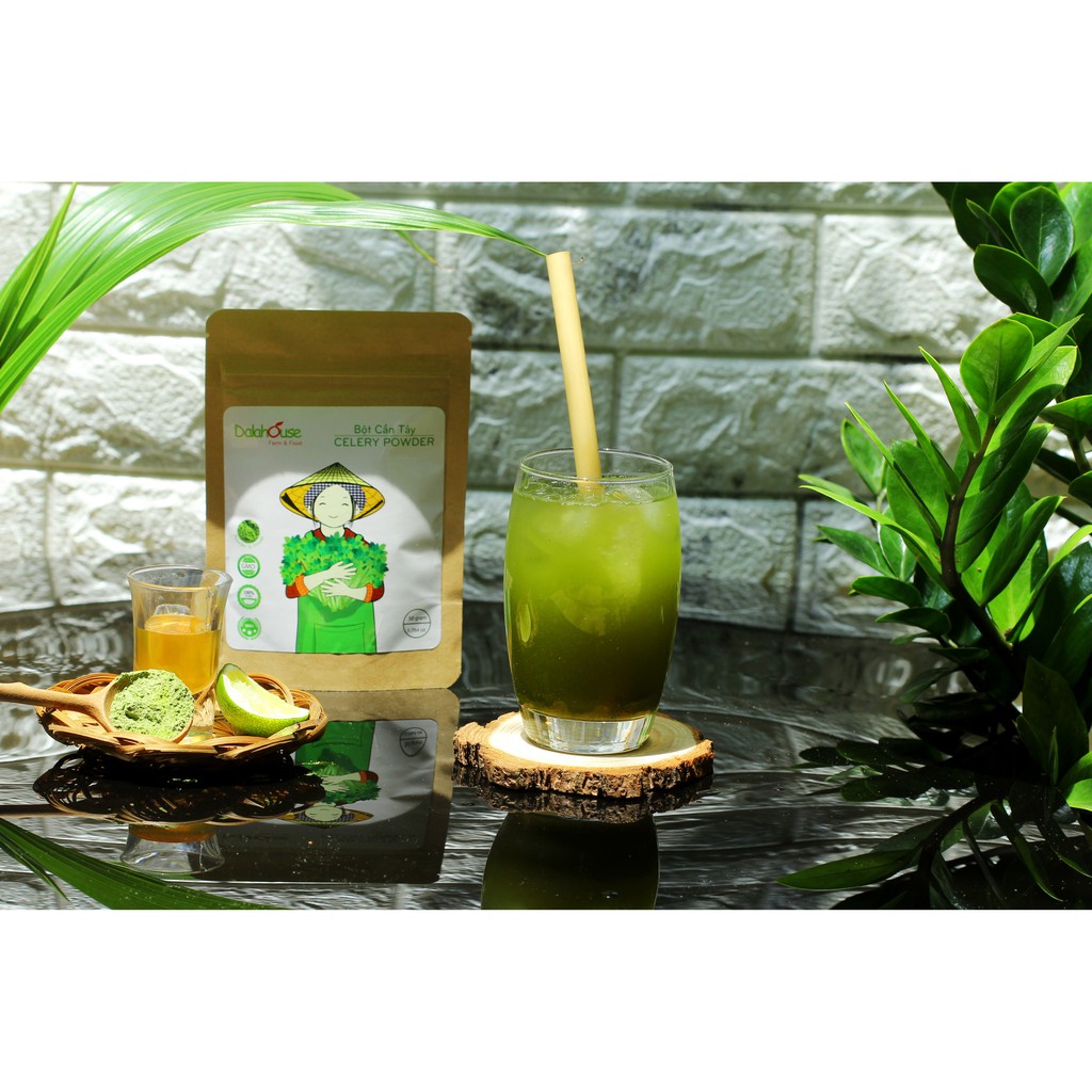 Bột cần tây sấy lạnh nguyên chất giảm cân Dalahouse (Túi 50gr) Hỗ trợ giảm cân an toàn, Detox cơ thể, cung cấp chất xơ