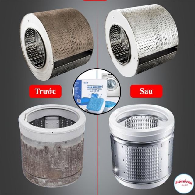 Hộp 12 viên tẩy vệ sinh lồng Máy giặt
