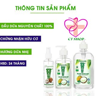 Dầu dừa Vietcoco 500ml Vòi Xịt