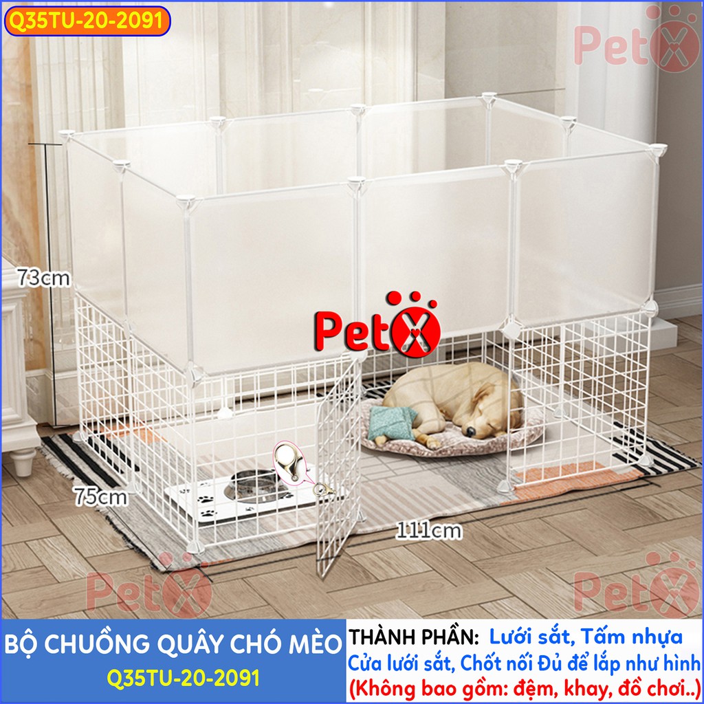 Quây chuồng chó mèo Petoka lắp ghép nuôi thú cưng sơn tĩnh điện giá rẻ11