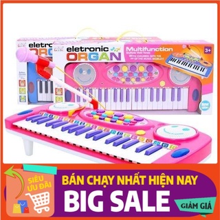 [ NEW - SALE] [ CHÍNH HÃNG ] Đàn organ có míc cho bé MQ 3702A + Tặng hít điện thoại chân không 25k H3C STORE