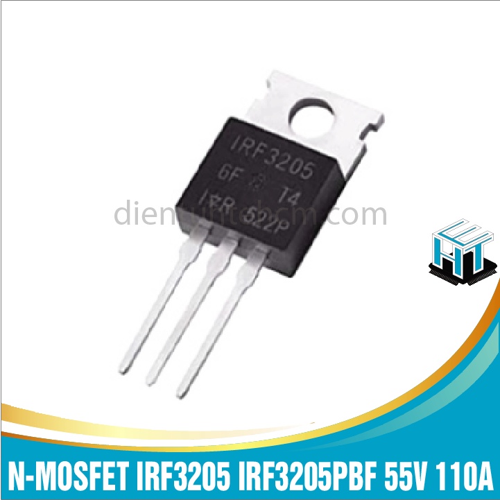 Mosfet công suất kênh N, N-MOSFET IRF3205 IRF3205PBF 55V 110A TO-220AB