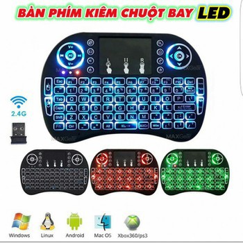 Bàn phím kiêm chuột không dây UKB 500-RF Mini Keyboard có đèn LED