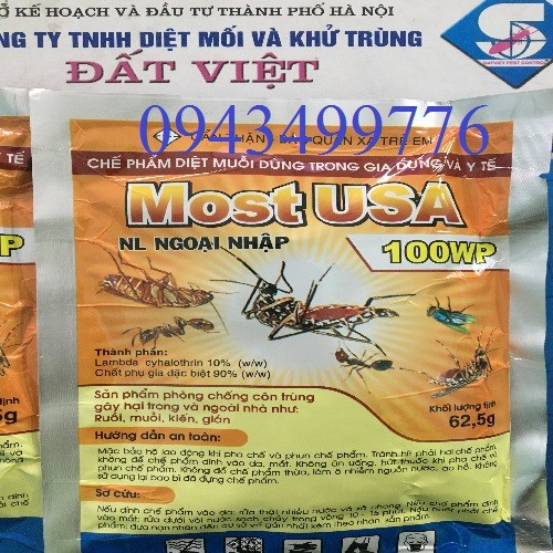 Thuốc diệt muỗi MAP OLIVE 10 WP gói 62.5 g nay đổi thành Most 100WP