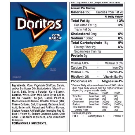 Snack Doritos Cool Ranch USA 198.4g