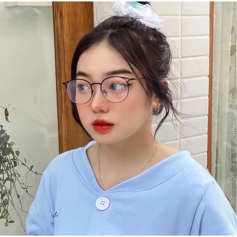 Kính mắt mèo nữ kim loại thanh mảnh 90025 Jolie eyewear chống ánh sáng xanh, UV400