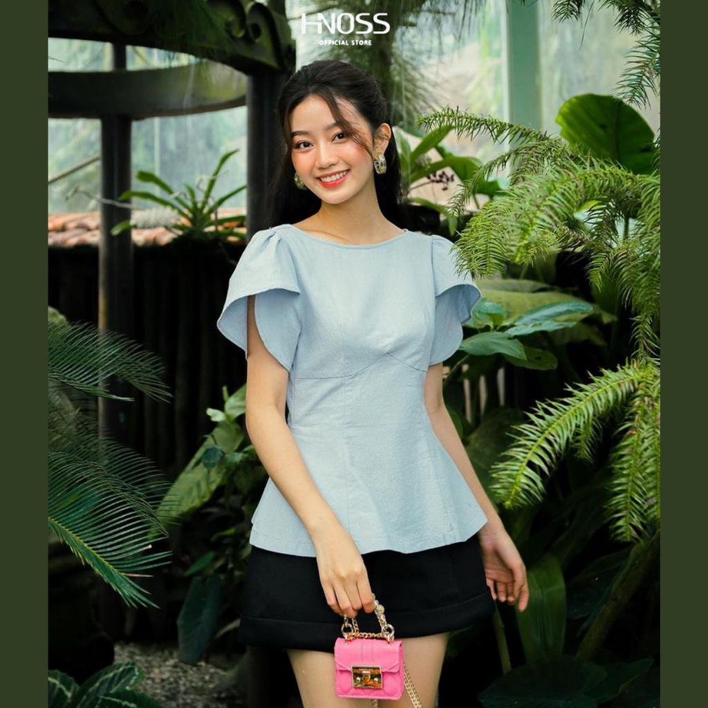Áo ngắn tay HNOSS thiết kế tay búp HNAKI035