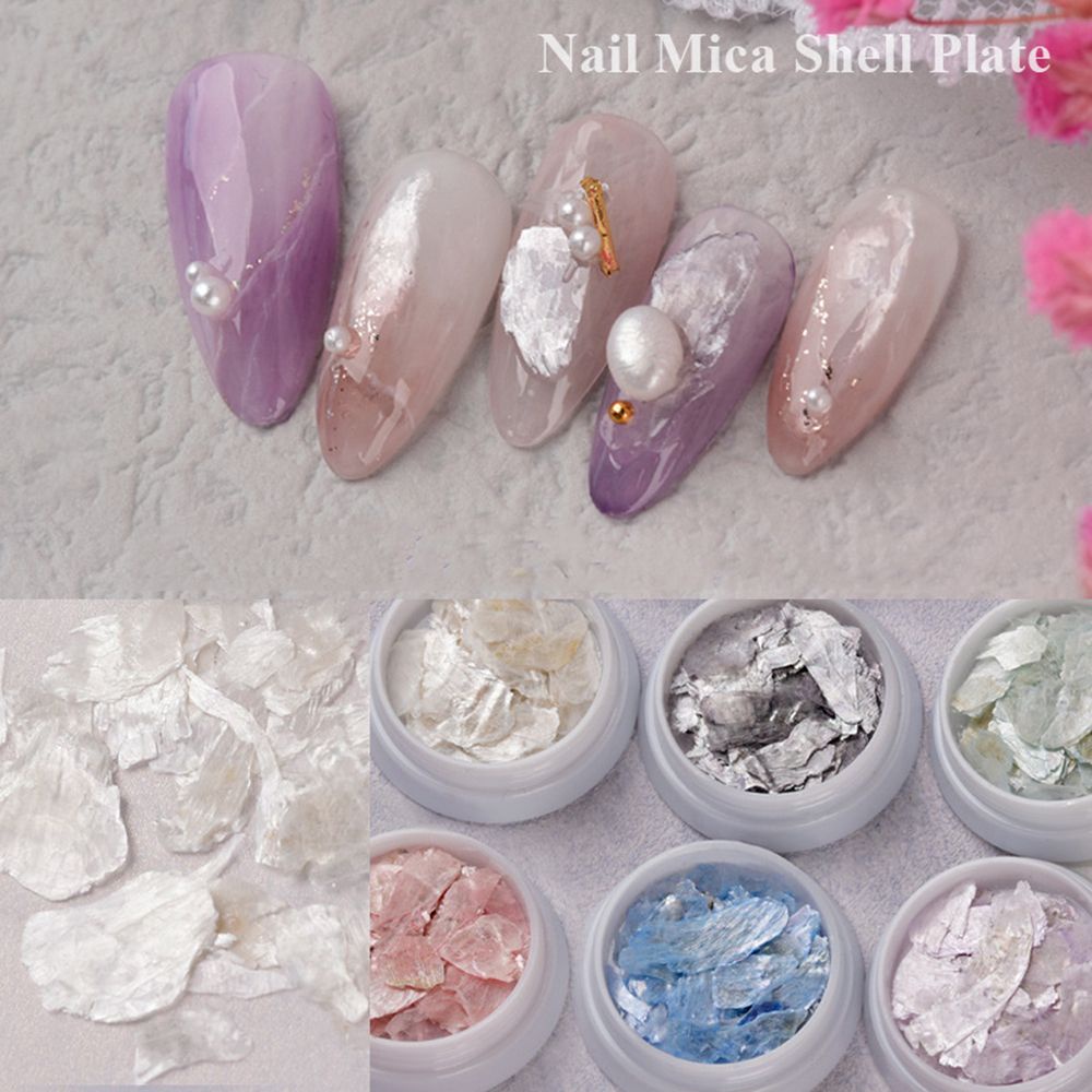 [Hàng mới về] Miếng mica mỏng kiểu dáng bất đối xứng tự nhiên trang trí móng tay nghệ thuật 3D