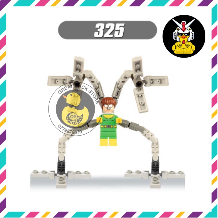 XH325 Minifigures Mô Hình Siêu Anh Hùng Đồ Chơi Lắp Ráp Super Hero Nhân Vật Người Nhện Dr Octopus