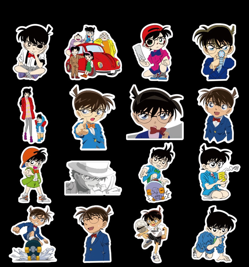 Set 50 sticker trang trí hình thám tử Conan