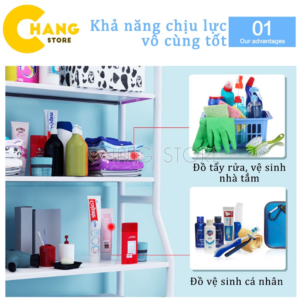 Kệ Để Đồ 3 Tầng Đa Năng Phía Trên Bồn Cầu Tiện Lợi