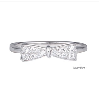 Nhẫn bạc nữ moonsilver hình chiếc nơ đính đá