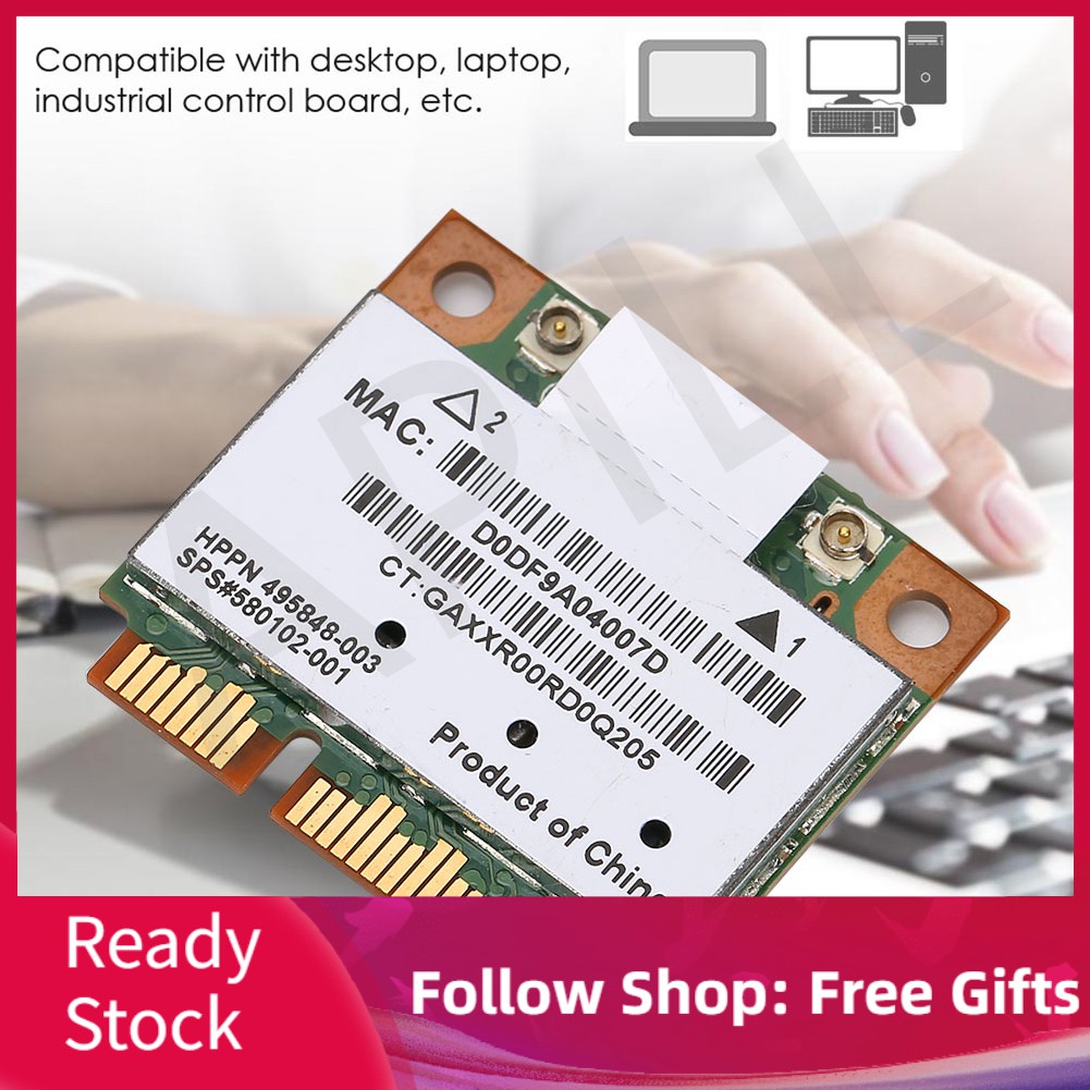 [Seller Recommend] Card Wifi Mini Pci-E 2.4 / 5g 300m 802.11a / B / G / N Cho Laptop Pc