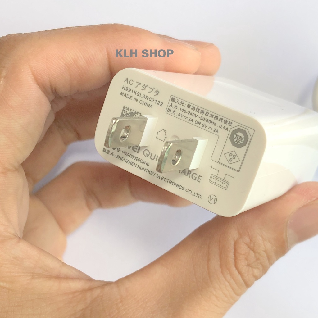 Bộ sạc nhanh 18W dùng cho Huawei, samsung, oppo, xiaomi, củ cóc xạc QC dây sạt dài 1m cáp micro và typec - KLH Shop