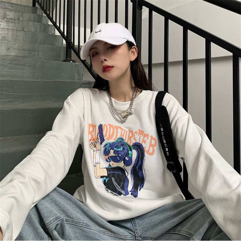 Áo thun tay dài form rộng NEKO.SG, Áo thun Streetwear SWT13