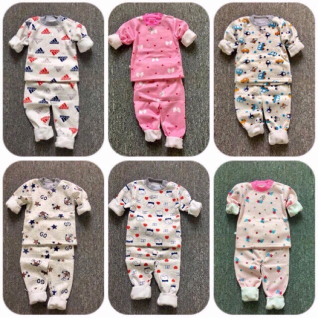 Bộ nỉ lót lông bo ống dày ấm, bộ nỉ dài tay