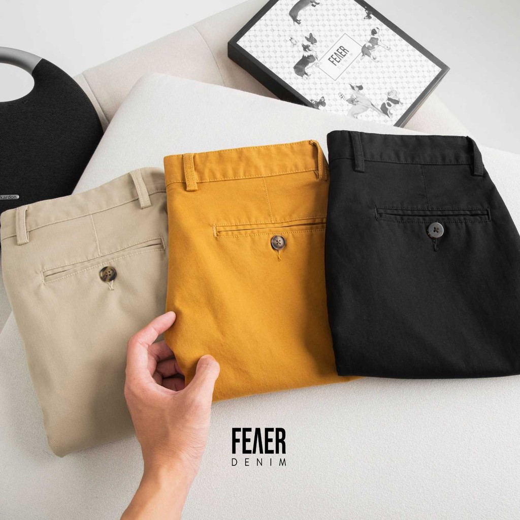 Quần Kaki Slim Chino Short chuẩn form, mềm mịn, sang trọng - FEAER