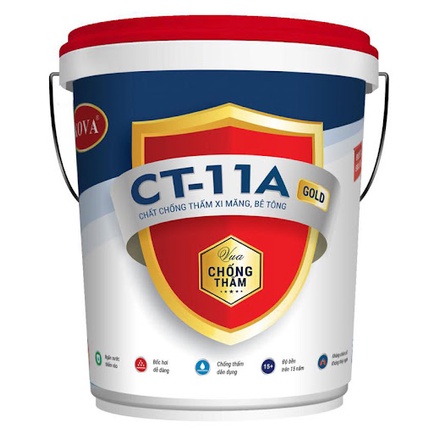 Kova CT11A Gold thùng 20kg - Sơn chống thấm tường ngoài nhà.