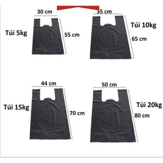 1kg túi nilong đen 2 quai đủ cỡ