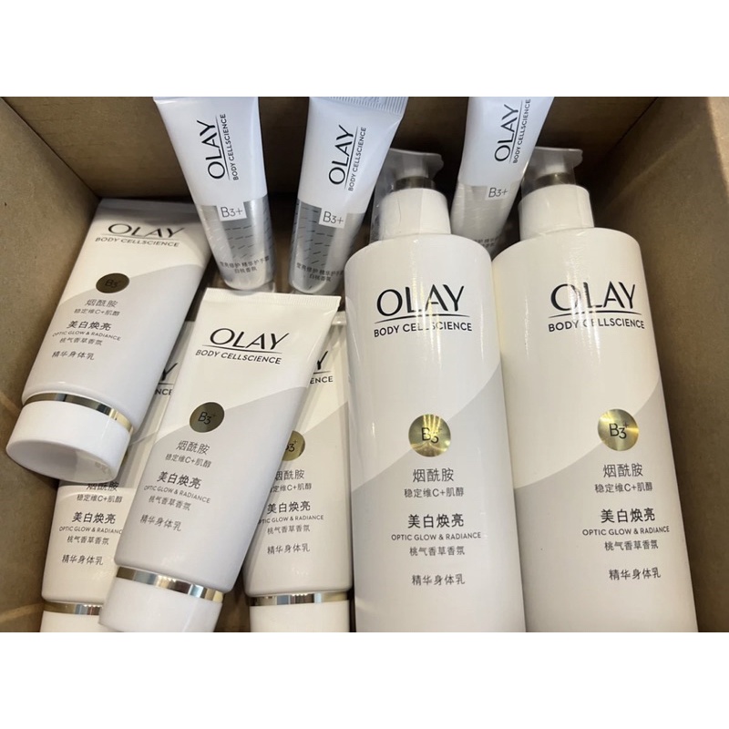 Sữa dưỡng thể Olay B3+ Body Cellscience Super Bright Glow Optic Whitening dưỡng ẩm trắ