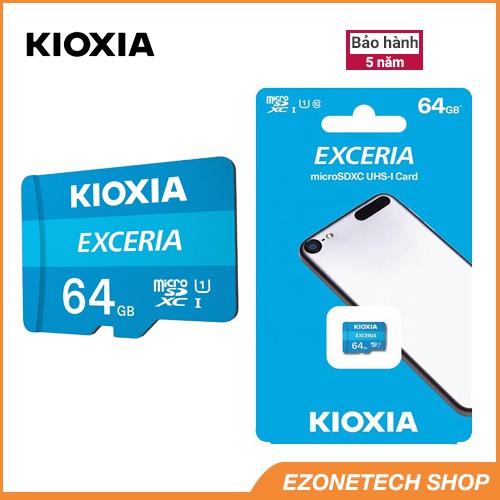 Thẻ Nhớ MicroSD Kioxia Toshiba Exceria Tốc Độ 100Mb/s Class 10 Chính Hãng