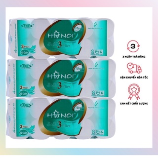 BỊCH 10 CUỘN GIẤY VỆ SINH HÀ NỘI CAO CẤP 1,6KG LOẠI 1